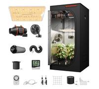 Spider Farmer SF1000D Growbox Juego completo de lámpara LED de crecimiento completo de espectro completo Samsung LM301B, kit completo de tienda de cultivo 60 x 60 x 140 cm, hidroponía 1680D, kit de