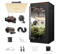 Spider Farmer SF1000D Growbox Juego completo de lámpara LED de crecimiento completo de espectro completo Samsung LM301B, kit completo de tienda de cultivo 60 x 60 x 140 cm, hidroponía 1680D, kit de