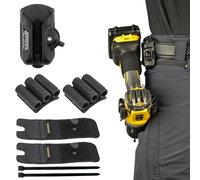 Spider Funda de Herramientas - Kit de Herramientas Doble - Pinzas Adhesivas para Puntas + Clip de cinturón de autobloqueo, extracción rápida para Llevar un Taladro eléctrico, Conductor,