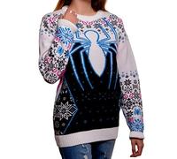 Spider-Gwen Jersey de punto de Navidad unisex para mujeres o hombres, suéter feo Marvel Spider-Man regalo, multicolor, L