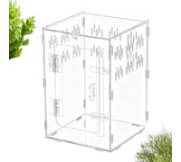 Spider Habitat Enclosure - Acrylic Climbing Cage, Jumping Spider Accessories with Viewing Window, Durable Terrarium Setup with Ventilation, Pet Enclosure, Multi-Purpose Cage for Geckos Hermit Reptiles