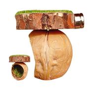 Spider Hide, Magnetic Jumping Spiders Hiding Habitat, Terrarium Spider House, Handmade Small Pet Accessory, Reptile Amphibian Cage Decor for Tarantula Houses, Brown