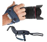 SPIDER HOLSTER Correa de mano para cámara SpiderPro v2 con montaje a presión y correa de muñeca opcional, compatible con DSLR y sin espejo (azul oscuro), Azul oscuro-v2, talla única