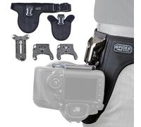 SPIDER HOLSTER Sistema de cámara dual SpiderPro DSLR v2 para transportar dos cámaras profesionales y equipo pesado con cinturón con fundas de cámara de doble autobloqueo para un acceso seguro y rápido