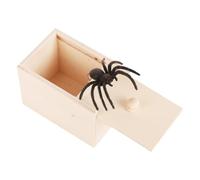 Spider In A Box Prank - Durrable Wooden Pop out Scary Toys, Smmooth Surrface Jump Rubber Animal Mechanisms, Enhaance Hidden Joking Surprises, 9x6.3x6cm Gags - For Holiday Party
