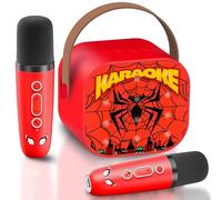 Spider Juguetes, Karaoke Infantil 2 Microfonos Inalambricos, Karaoke Juguetes para Niños 3-12 Años, Regalo Niño Niña 4-10 Años, Micrófono Inalámbrico Bluetooth para Cantar