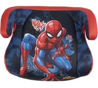 Marvel Spiderman Asiento Elevador para Auto con Conectores ISOFIX i-Size ECE R129. Alzador Coche para la seguridad de niños con una altura de 125-150 cm. Asiento con graficos de Spiderman, fondo azul.