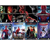 Spider-Man 8 Movies Collection DVD - Spider Man 1, 2, 3 / The Amazing Spider-Man / The Amazing Spider-Man 2 / Spider-Man Home Coming / Spider-Man Far From Home / Spider-Man Into The Spider Verse DVD