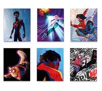 Spider-Man: Across the Spider-Verse (2023) Posters - Miles Morales Gwen Stacy Spider-Punk Spider-Women Juego de 6 impresiones promocionales para decoración de pared (8 x 10) set2