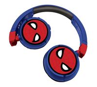 SPIDER-MAN - Auriculares Bluetooth 2 en 1 - Auriculares con cable cómodos y plegables para niños con limitación de sonido - LEXIBOOK