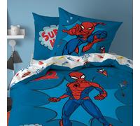 SPIDER-MAN Conjunto de cama infantil, algodón, funda de almohada cuadrada. Color Estampado