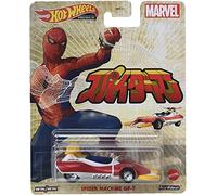 Spider man Die Cast - Modelo de coche SPIDER MACHINE GP-7, escala 1:64, 6 cm, Hot Wheels GRL76