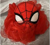 Spider-Man Esponja de lufa de baño para niños, exfoliante corporal de microfibra de Marvel, color azul claro