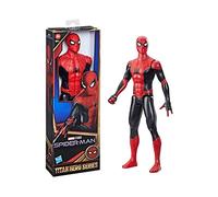 Spider-Man Figura de acción Nuevo Traje Negro y Rojo de 30 cm de Marvel Titan Hero Series, Inspirado en la película, niños a Partir de 4 años