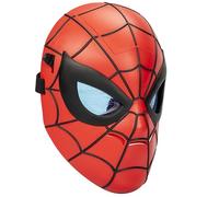 Spider-Man Hasbro Marvel, Máscara Luminosa, Disfraz de Película, Juegos de Fantasía, Accesorios de Superhéroes, Luz Azul, Color Rojo, Regalo para Niños y Niñas de 5 Años