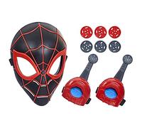 Spider-Man Marvel Across The Spider-Verse Web Action Gear, máscara de disfraz de Miles Morales y guanteletes, juguetes de superhéroe para niños y niñas de 5 años en adelante