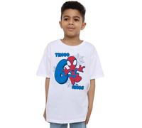 Spider-Man Marvel His Amazing Friends Cute Spidey Birthday 6 (Spanish) Boys T Shirt, White, 3-4 años Unisex Kids