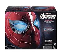 Spider-Man Marvel Legends Series Iron Spider Casco electrónico con ojos brillantes, 6 ajustes de luz y ajuste ajustable