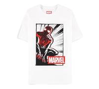 Spider-Man Marvel Logo Hombre Camiseta Blanco S 100% algodón Regular