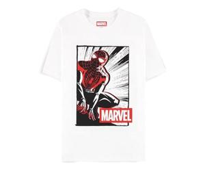 Spider-Man Marvel Logo Hombre Camiseta Blanco S 100% algodón Regular