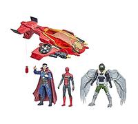 Spider-Man Marvel, Spider Escape Jet, 4+ años, Doctor Strange y el Personaje Marvel El Buitre a Escala de 15 cm, 4 misiles, a Partir de 4 años