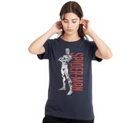 Spider-Man Marvel Spiderman Hero Stance Ladies T Shirt, Deep Navy Camisa Mujer (Pack de 1)