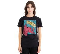 Spider-Man Marvel Spiderman Thwip Panel Ladies T Shirt, Black Camisa Mujer (Pack de 1)