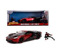 Spider-Man Miles Morales 2017 Ford Gt W/ Figura 1:24 Modelo Jada Toys