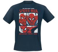 Spider-Man New Comics Pose Hombre Camiseta Azul Marino XL 100% algodón Regular