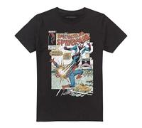 Spider-Man Retro Blasted by Boomerang Hombre Camiseta Negro 100% algodón Regular