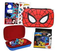 Spider-Man Spiderman - Estuche para lápices para niños, paquete de papelería de Marvel, gomas de borrar, calcomanías, marcapáginas, más, suministros escolares de Spiderman para niños de 4 a 6 años