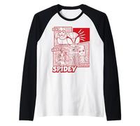 Spider-Man Spidey Comic Strip Camiseta Manga Raglan