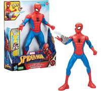 Spider-Man Figura de acción Nuevo Traje Negro y Rojo de 30 cm de Marvel Titan Hero Series, Inspirado en la película, niños a Partir de 4 años