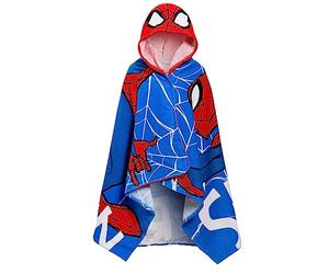 Spider-Man Toalla con Capucha 100% algodón Vestir Vengadores Poncho Niños Baño Toalla de Playa Envoltura de natación Niños Cambio de Bata