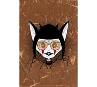 Spider Notebook - Orange | Grunge Creepy-Cool: Alternative sketchbook with edgy spider face for journaling, doodling & gothic vibes.