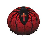 Spider On The Web Pattern Gorro de ducha y gorro de baño para mujer, gorros de ducha impermeables de gran tamaño reversibles grandes diseñados para todas las longitudes de cabello, gorro de baño elá