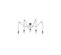 SPIDER Pendant Light DIY Adjustable Vintage Industrial E27 Living Room Bedroom Ceiling Light Black - 1.5m 5 Lights - Black