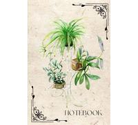 Spider Plant Notebook: Beautiful watercolor plant notebook for journaling, notes, planning, writing, school work, and everyday use