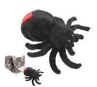Spider Plush Toy, Simulated Spider Pet Toy, Soft Stuffed Cat Toys, Cat Kicking Toy, Cat Kicking Plush Toy, Realistic Spider Cat Toy, Gato Wrestling Toy, Plush Cat Toy With Teeth, Cute Spider Cat Toy,