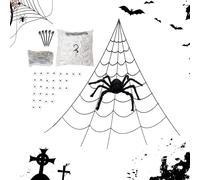 Spider Spider - Spider Web | Corage para Alargamientos Peludo Araña | Grandes Objetos De Escenario De Halloween para El Jardín del Jardín del Patio del Pórtico Da Tela De Mascaras Barridos Jardín