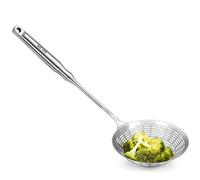 Spider Strainer, Professional Slotted Skimmer, 15,67 x 5,2 pulgadas Tool with Wire Mesh, Heavy Duty Pasta Spoon, 3D Mesh Fryer Basket with Long Handle, Kitchen Prep for Fry and Pasta