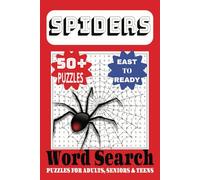 Spider Word Search Puzzle Book: Word Searches with Easy-to-Read Print about Spiders, Bugs and More. |6x9 inches, 110 pages | 50+ Puzzles.... Gift for Vacations, Holidays and Free Times