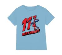mandarin creative ltd Spiderman Birthday 11 Unisex Kids T Shirt Camiseta, Azul Claro, 12-13 años para Niños