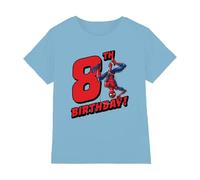 Spiderman Birthday 8 Unisex Camiseta Infantil, 5-6 A