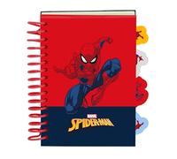 SPIDERMAN - Bloc de Notas A6, Libreta, Cuadernos, Ideal para Niños en Edad Escolar, Cómodo y Versátil, Calidad y Resistencia, 10.5x14.8 cm