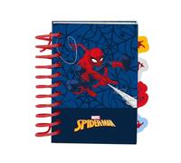 SPIDERMAN - Bloc de Notas A7, Libreta, Cuadernos, Ideal para Niños en Edad Escolar, Cómodo y Versátil, Calidad y Resistencia, 7.4x10.5 cm