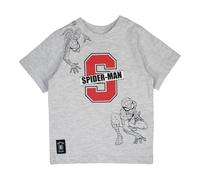Spiderman, Camiseta, Niño, Niña, (4 a 10 años), Polo, Camiseta sin Mangas, Camisa, Estampado, Ropa, Unisex, Niños, Deportes, Transpirable, Marvel, Modelo SP S 52021697 S2-4A, Gris
