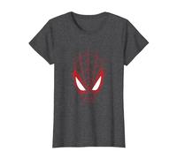 Spiderman Face Camiseta, Mujer, Jaspeado Oscuro, XS