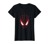Spiderman Face Camiseta, Mujer, Negro, S