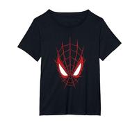 Spiderman Face Camiseta, Mujer Tallas Grandes, Negro, 4XL Grande